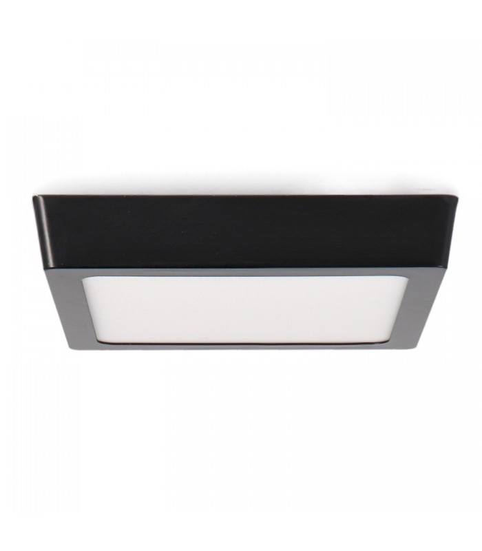 Plafón Superficie Led 12W 1200LM IP20 Cuadrado Negro CCT