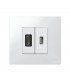 Conector HDMI v1.4 estrecho blanco Simon 27