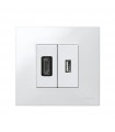 Conector HDMI v1.4 estrecho blanco Simon 27