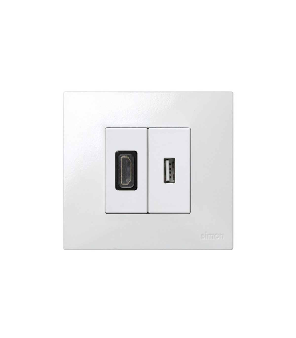 Conector HDMI v1.4 estrecho blanco Simon 27