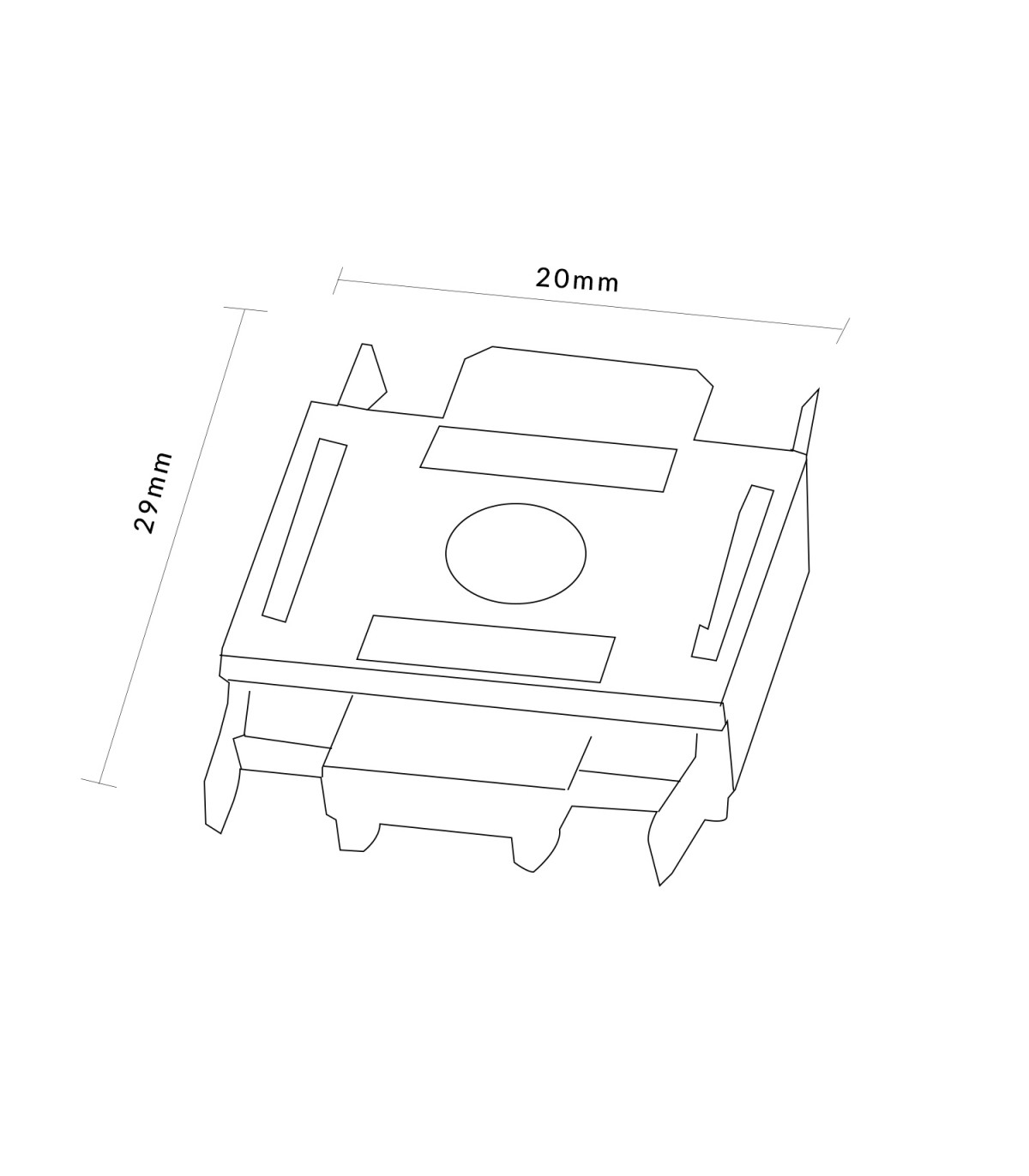 Unión Recta Para Carril Magnético Serie 5Mm