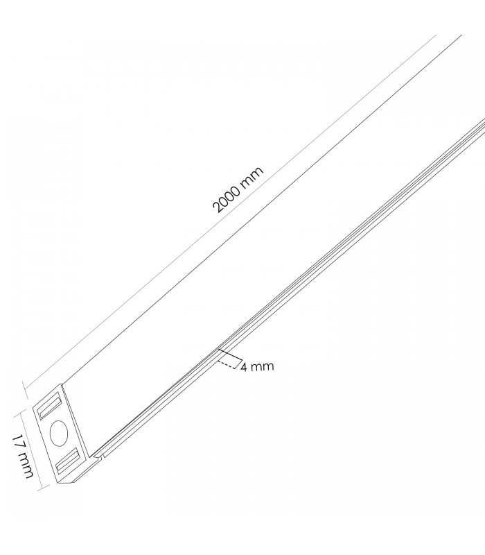 Carril Magnético Superficie Serie 5Mm -2 Metros-