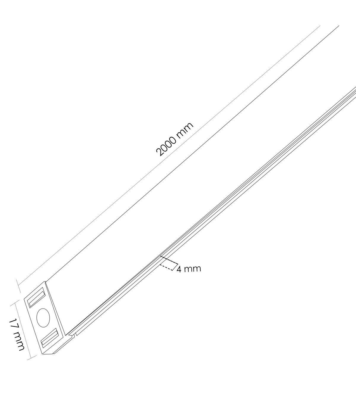 Carril Magnético Superficie Serie 5Mm -2 Metros-