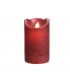 Vela LED Rojo Metálico 2xLR6/AA 75x125mm
