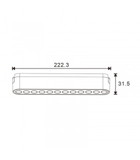 Foco Led Magnético Isdin Serie 5Mm 42V 12W 1200Lm 36º Blanco CCT