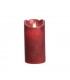 Vela LED Rojo Metálico 2xLR6/AA 75x150mm