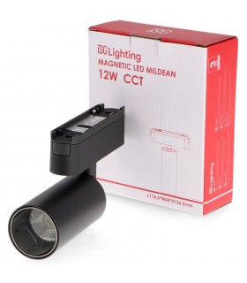 Foco Led Magnético Mildean Serie 5Mm 42V 12W 1200Lm 24º Negro CCT