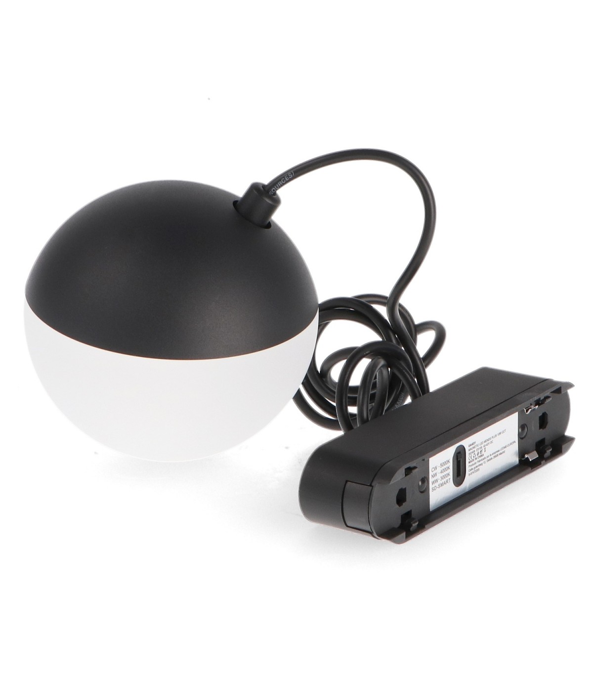 Foco Led Magnético Mends Colgante Serie 5Mm 42V 10W 1000Lm 36º Negro CCT