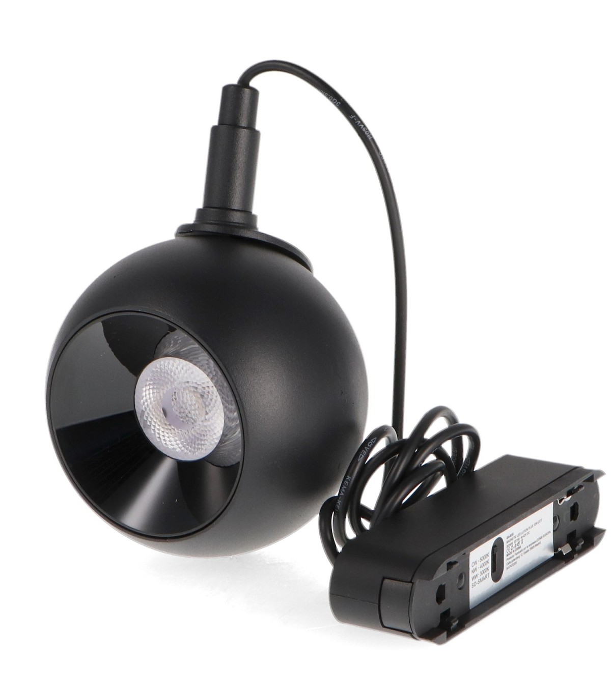 Foco Led Magnético Lution Colgante Serie 5Mm 42V 12W 1200Lm 36º Negro CCT