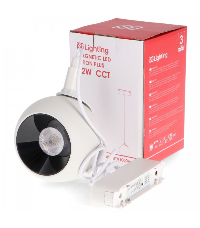 Foco Led Magnético Lution Colgante Serie 5Mm 42V 12W 1200Lm 36º Blanco CCT