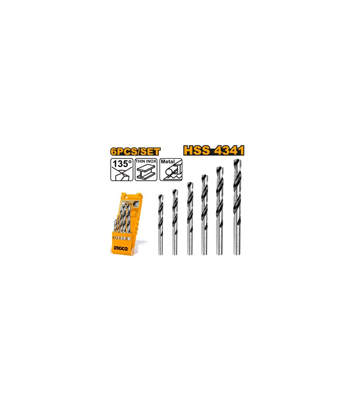 Juego Brocas PRO Metal 6 Piezas HSS