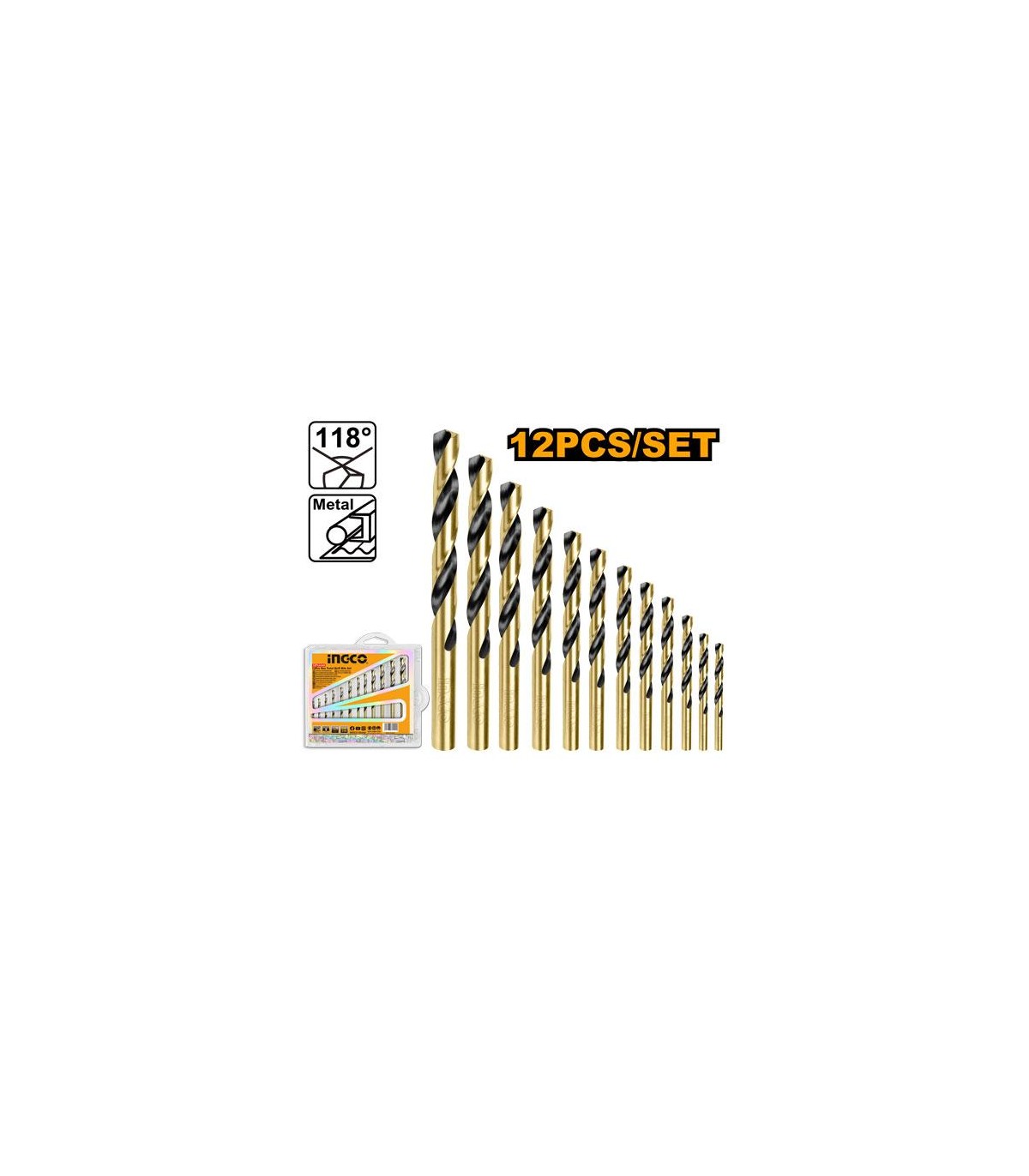 Juego Brocas Metal 12 Piezas HSS