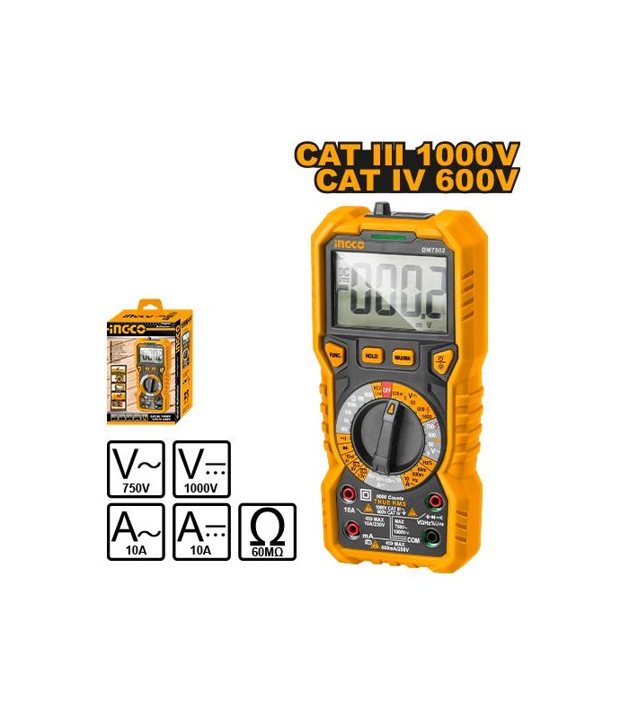 Multímetro Digital CAT III 1000V CAT IV 600V