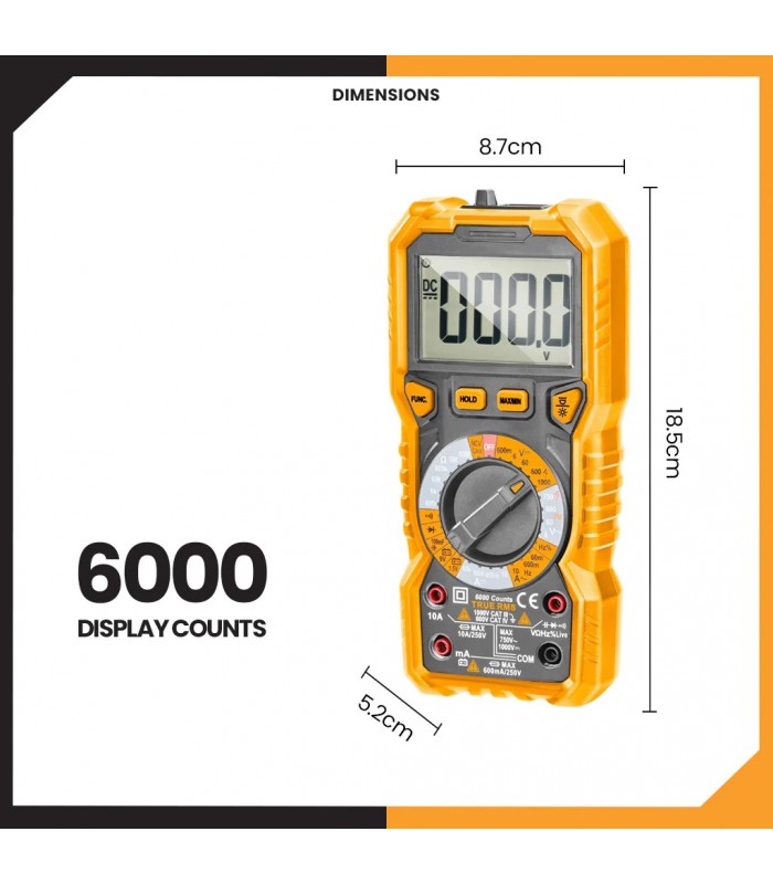 Multímetro Digital CAT III 1000V CAT IV 600V