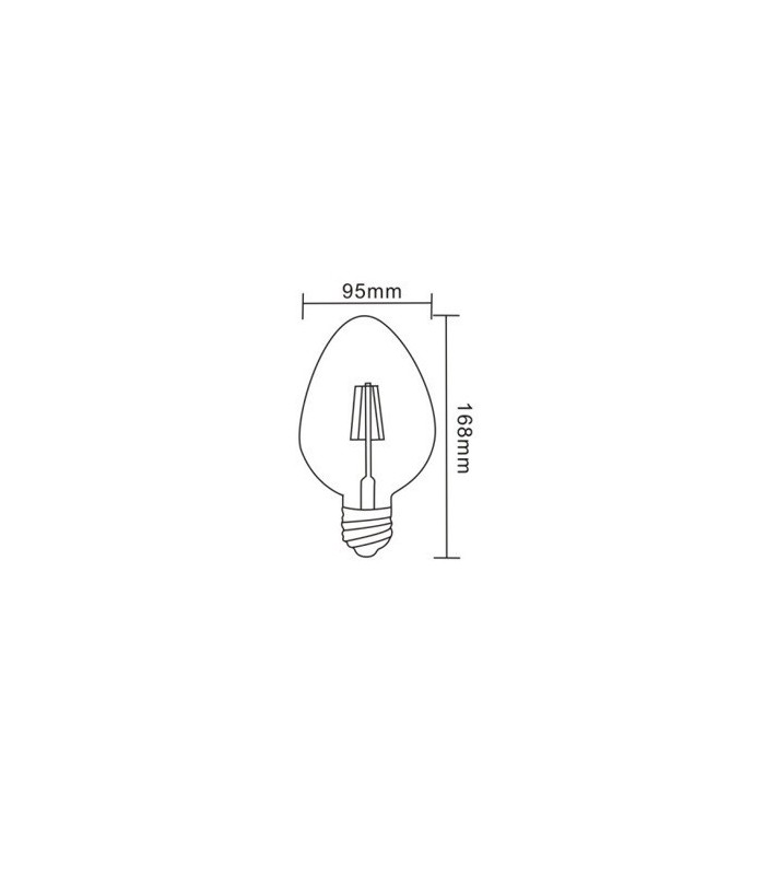 Bombilla LED Filamento Piña 4W 400Lm 360º E27 2500K