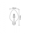 Bombilla LED Filamento Piña 4W 400Lm 360º E27 2500K