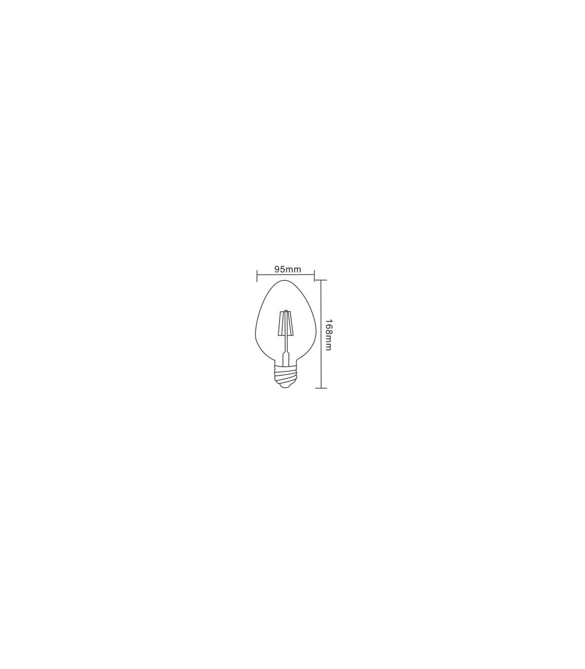 Bombilla LED Filamento Piña 4W 400Lm 360º E27 2500K