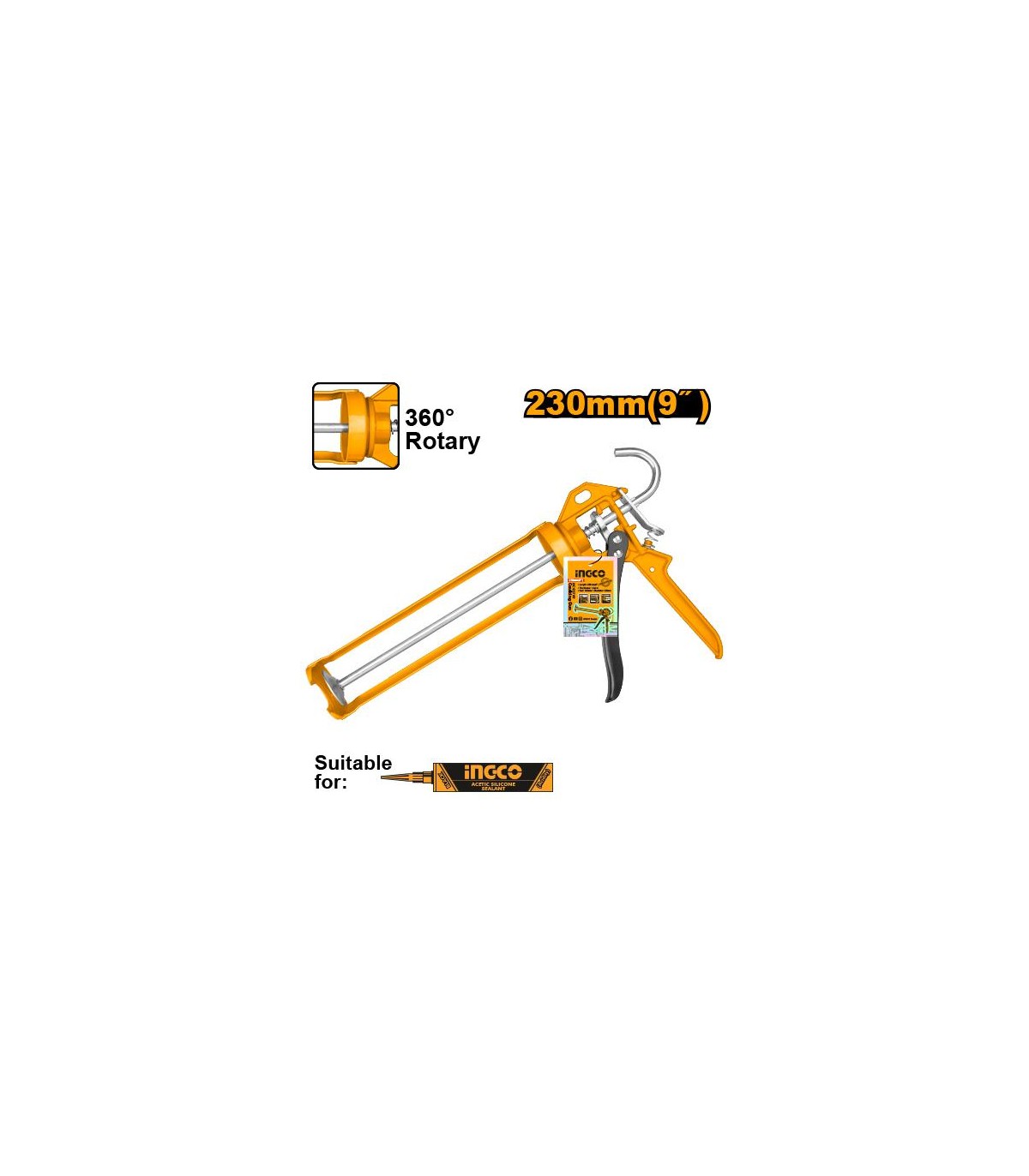 Pistola Silicona 230MM 9" Antigoteo
