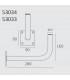 Soporte Pared Tipo L (280x160mm) D30mm