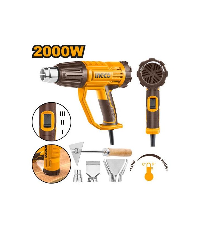 Pistola Aire Caliente 2000W Regulable