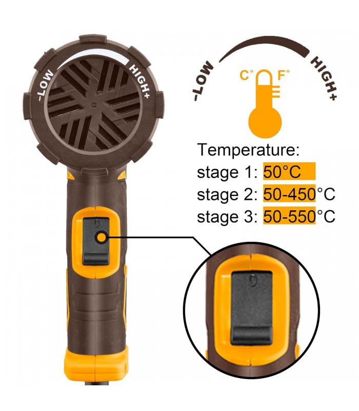 Pistola Aire Caliente 2000W Regulable