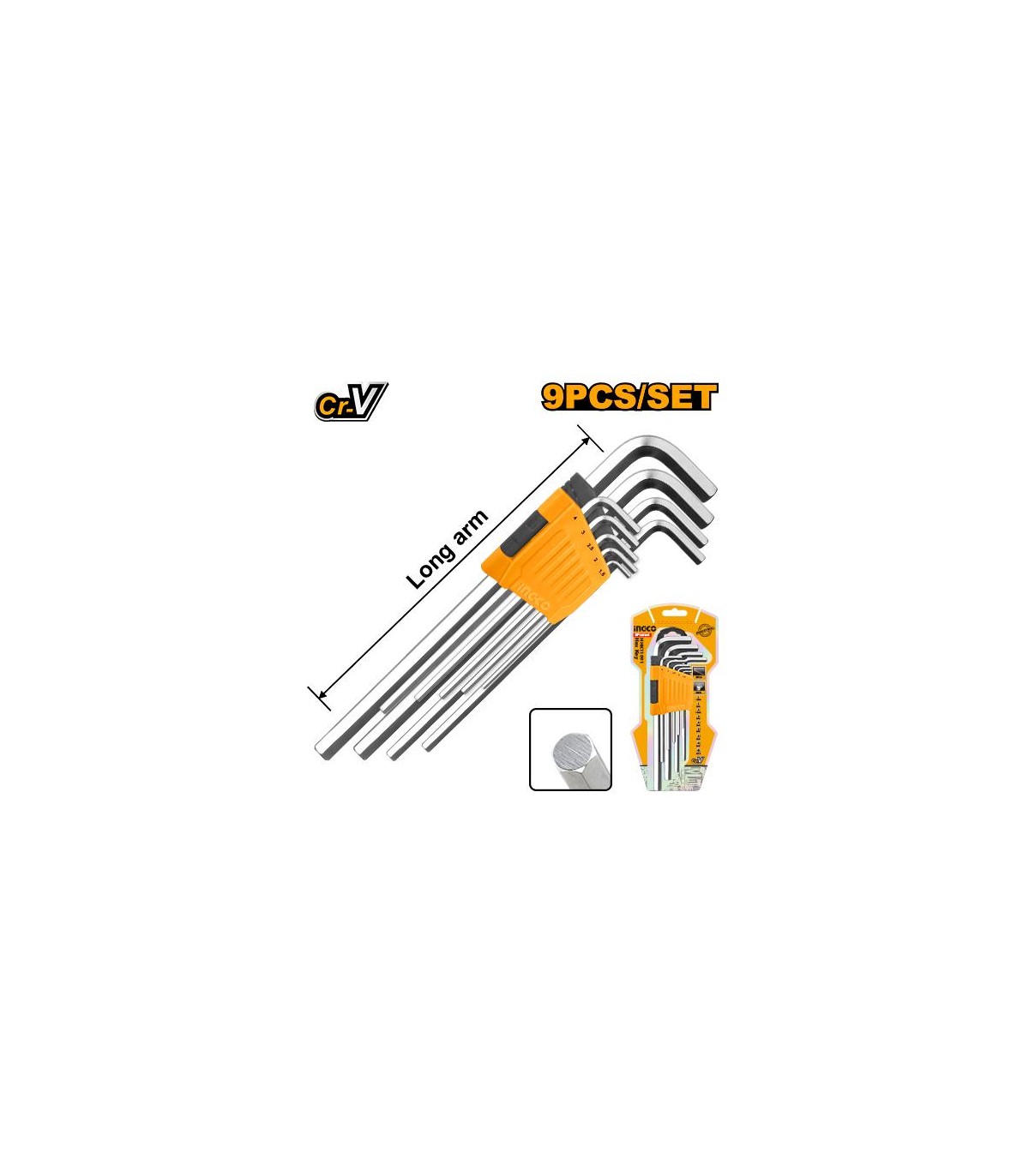Juego Llaves Allen 1.5-10mm L180mm