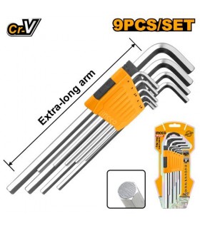 Juego Llaves Allen Extralargas 1.5-10mm L230mm