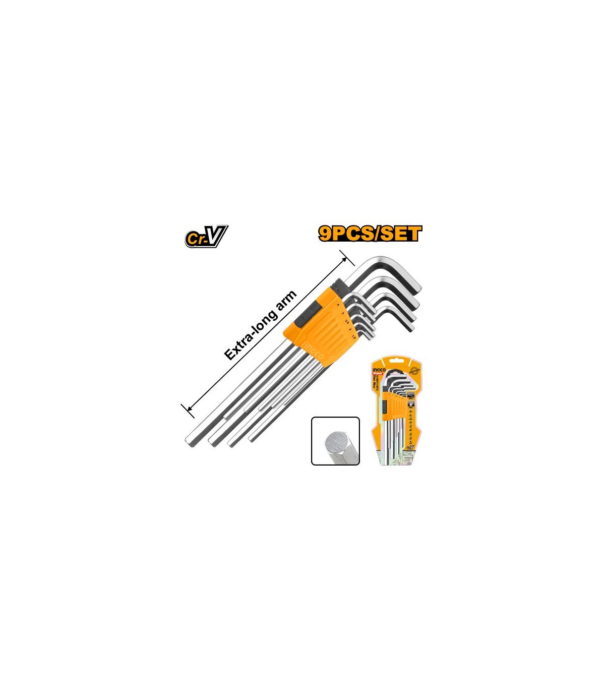 Juego Llaves Allen Bola 1.5-10mm L180mm