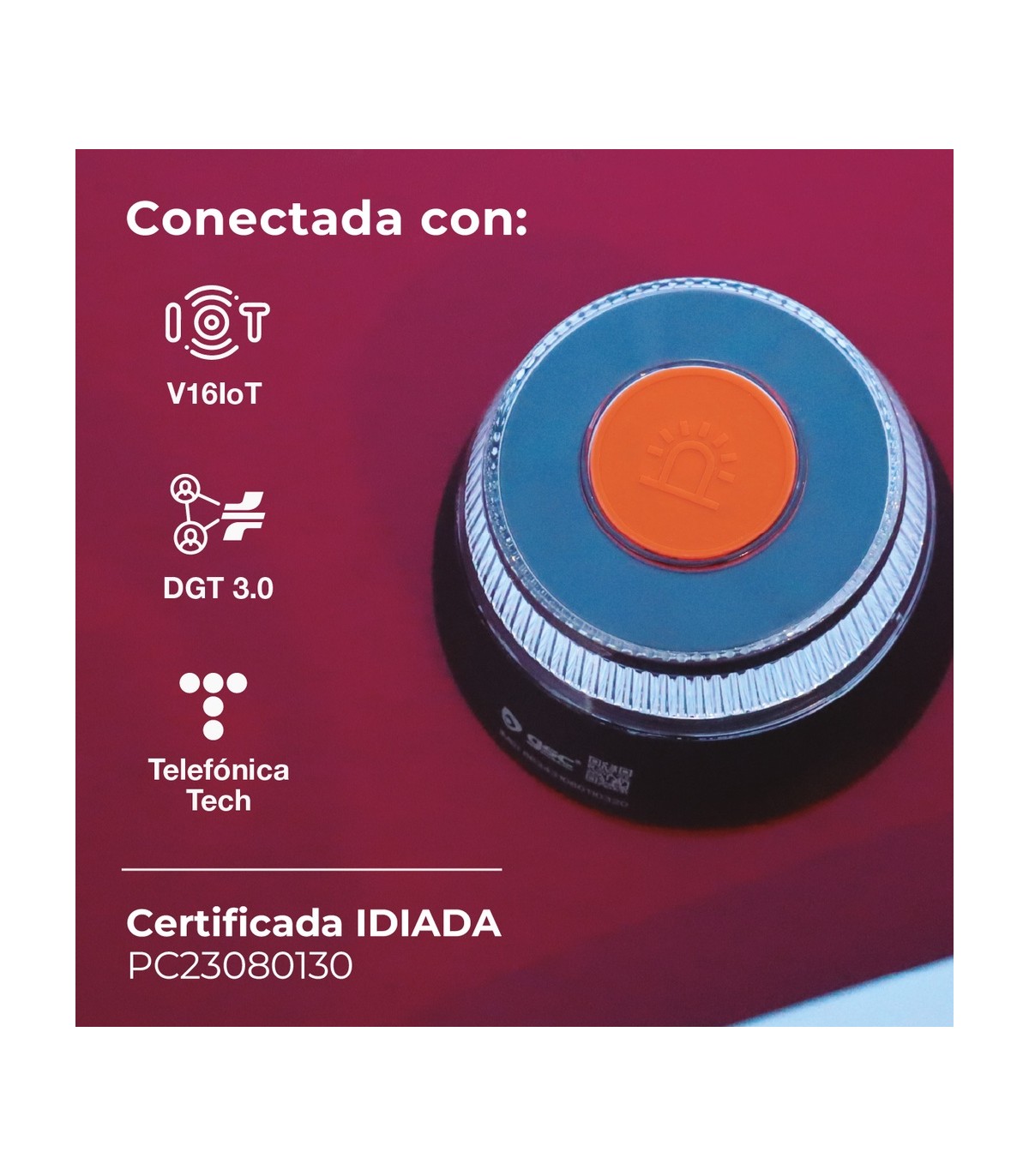 Baliza Señalización de Emergencia con Geolocalización V16