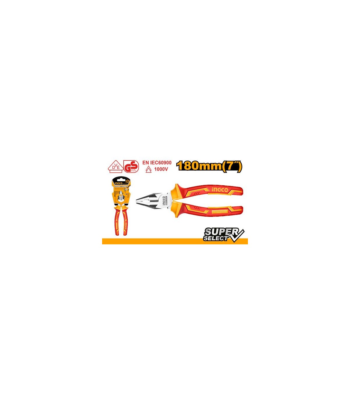 Alicate Universal Electricista 180mm VDE