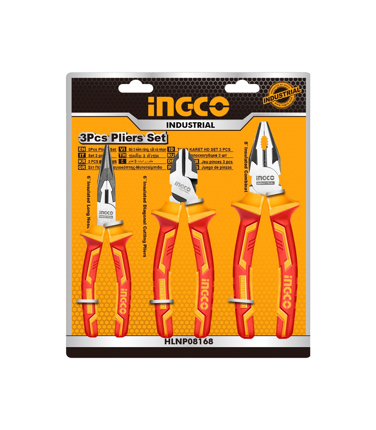 Juego Alicates Electricista 6" 6" 8" VDE