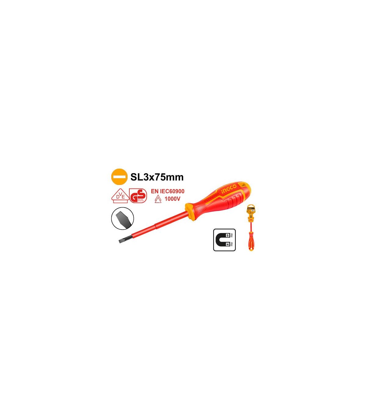 Destornillador Electricista VDE Plano 3x75mm