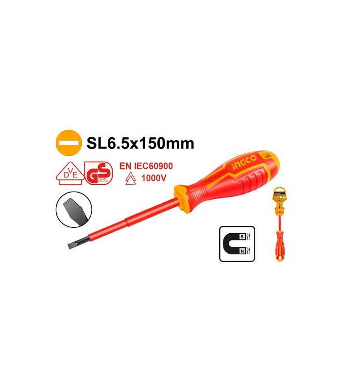 Destornillador Electricista VDE Plano 6.5x150mm