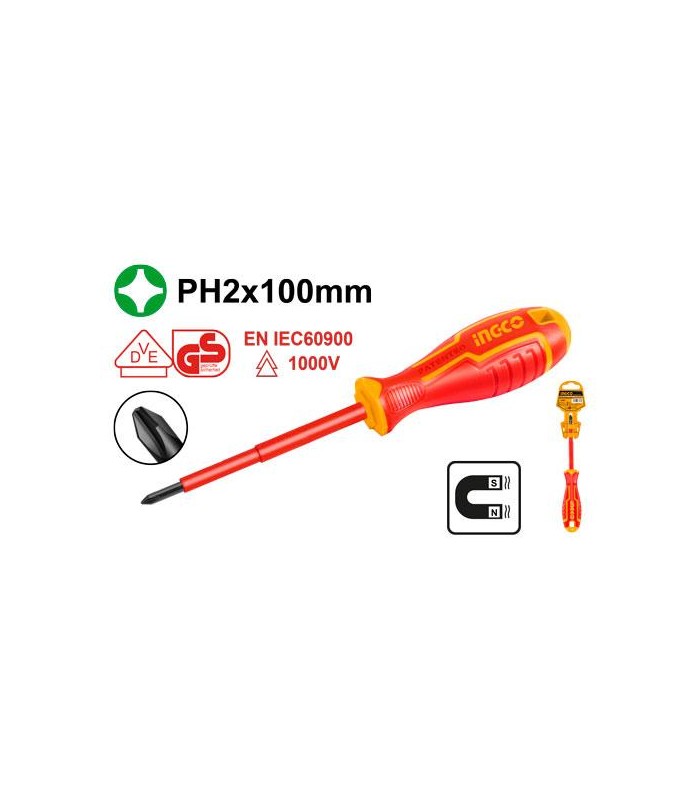 Destornillador Electricista VDE Phillips 2x100mm