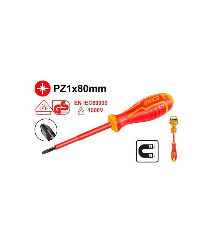 Destornillador Electricista VDE Prozidriv 1x80mm