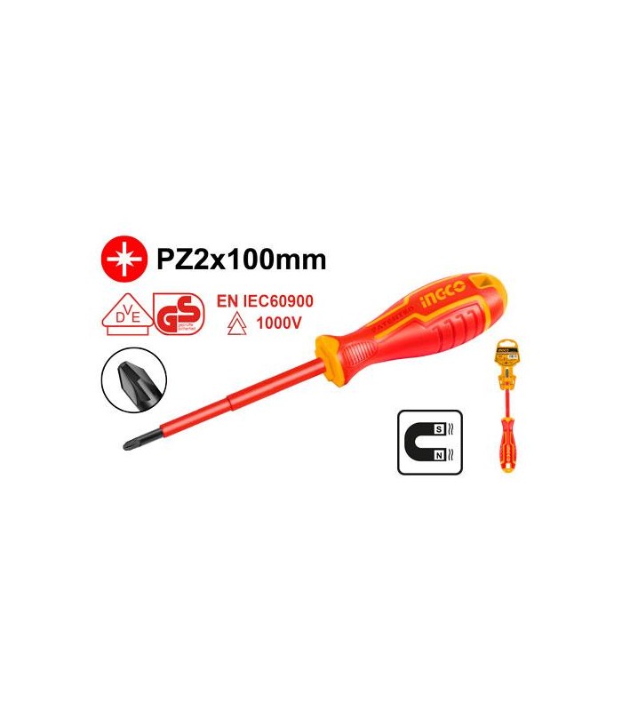 Destornillador Electricista VDE Prozidriv 2x100mm