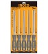 Juego 5 Limas 5X8" L200mm