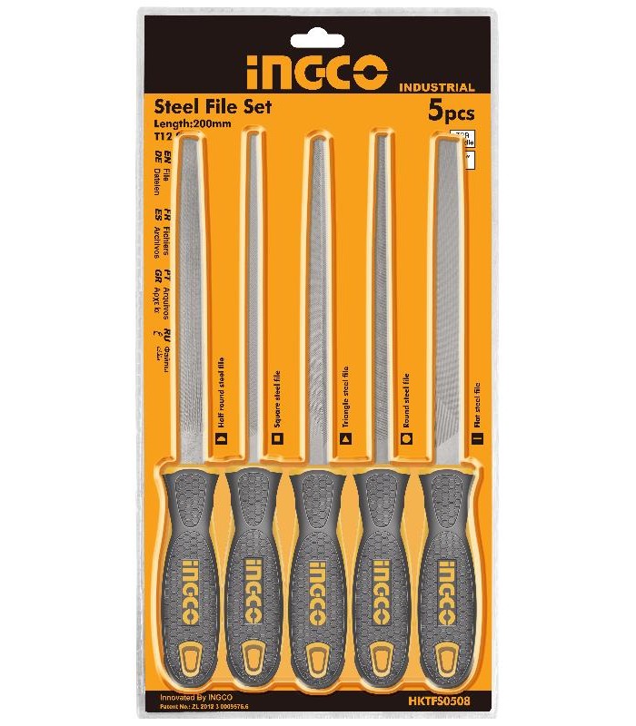 Juego 5 Limas 5X8" L200mm