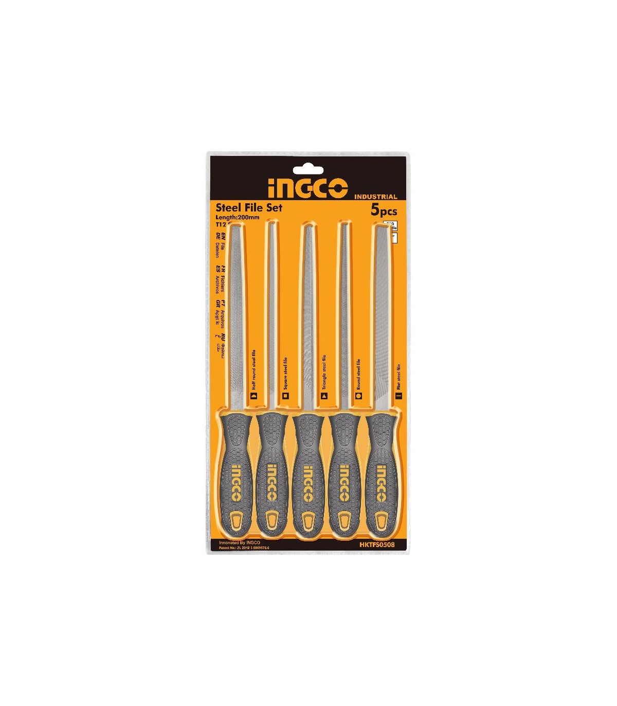 Juego 5 Limas 5X8" L200mm