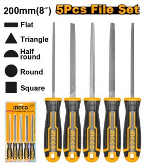 Juego 5 Limas 5X8" L200mm