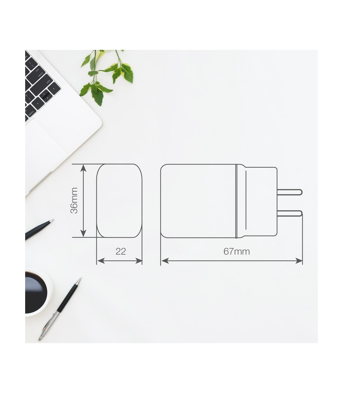 Cargador 230V A 2 USB Tipo A 5V/2A 10W