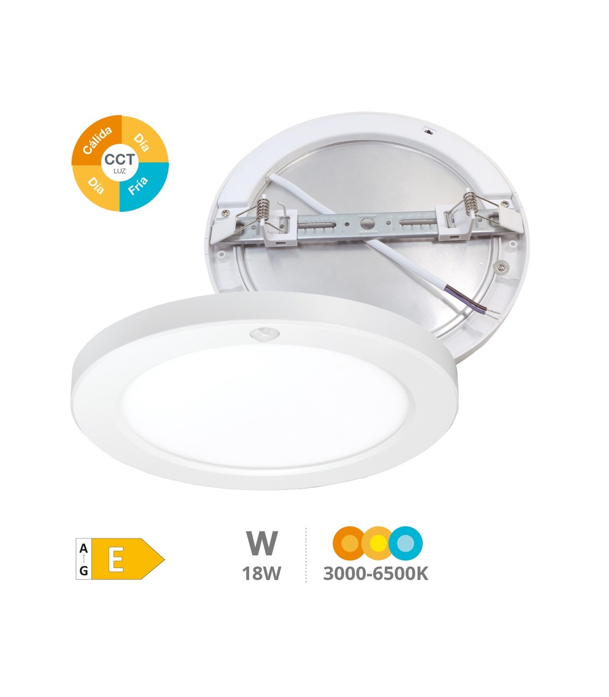 Downlight Led BARIO Con Sensor 18W 1970LM IP20 CCT