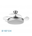 Ventilador Bayomo DC 59W 6980Lm 4 Aspas Níquel CCT