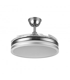 Ventilador Bayomo DC 59W 6980Lm 4 Aspas Níquel CCT