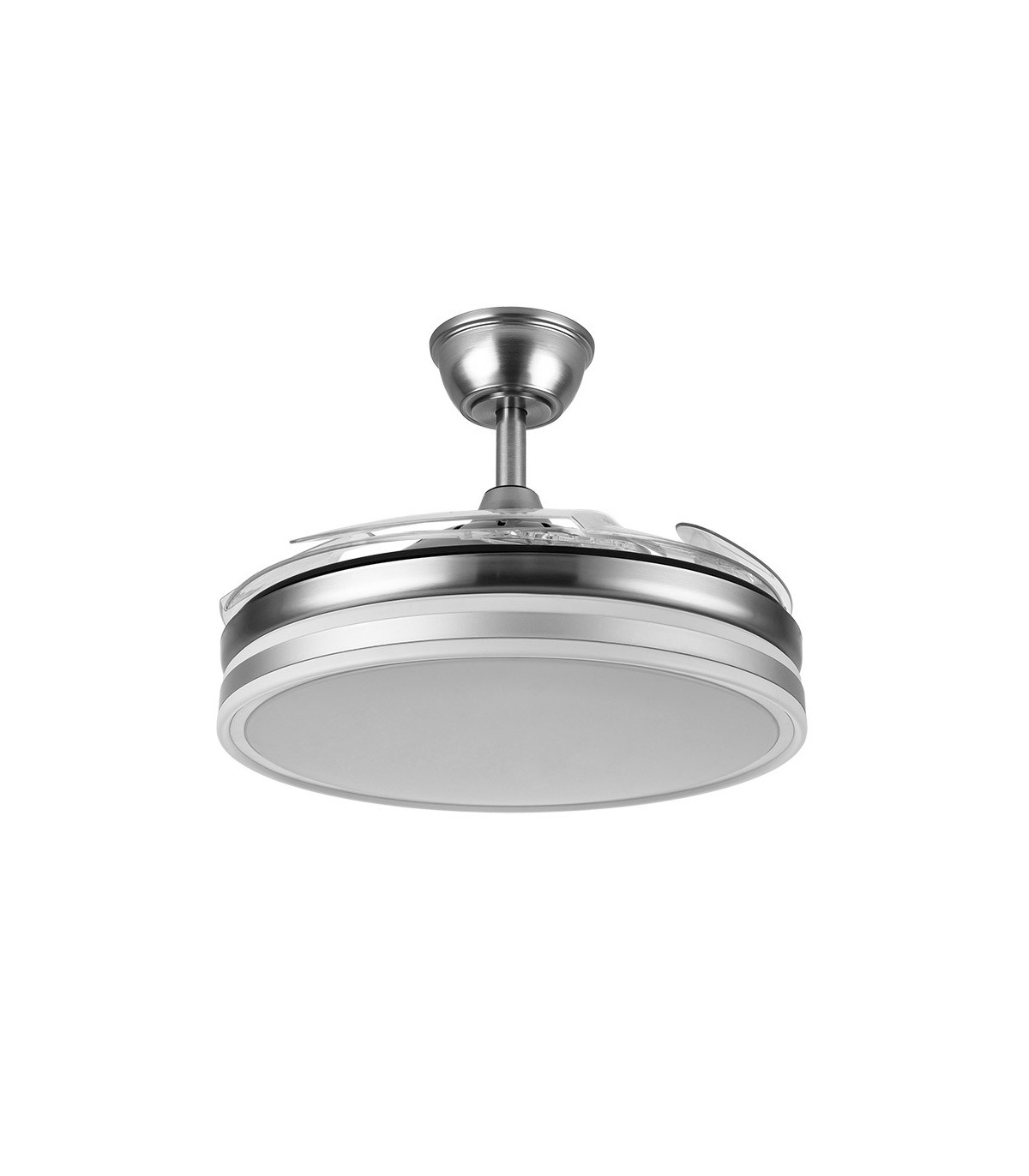 Ventilador Bayomo DC 59W 6980Lm 4 Aspas Níquel CCT