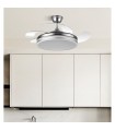 Ventilador Bayomo DC 59W 6980Lm 4 Aspas Níquel CCT