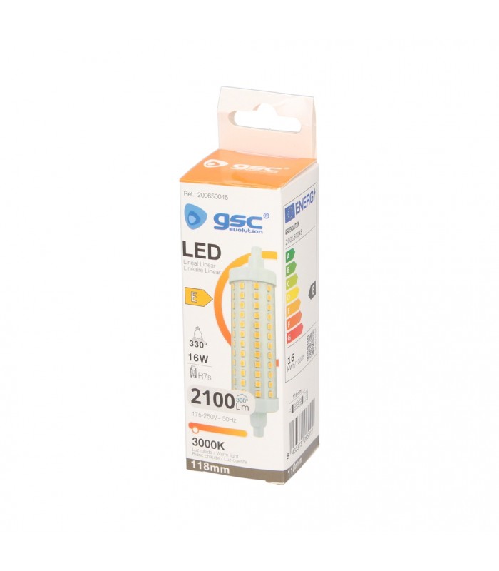 Bombilla Led R7S 16W 118mm 2.100LM IP20
