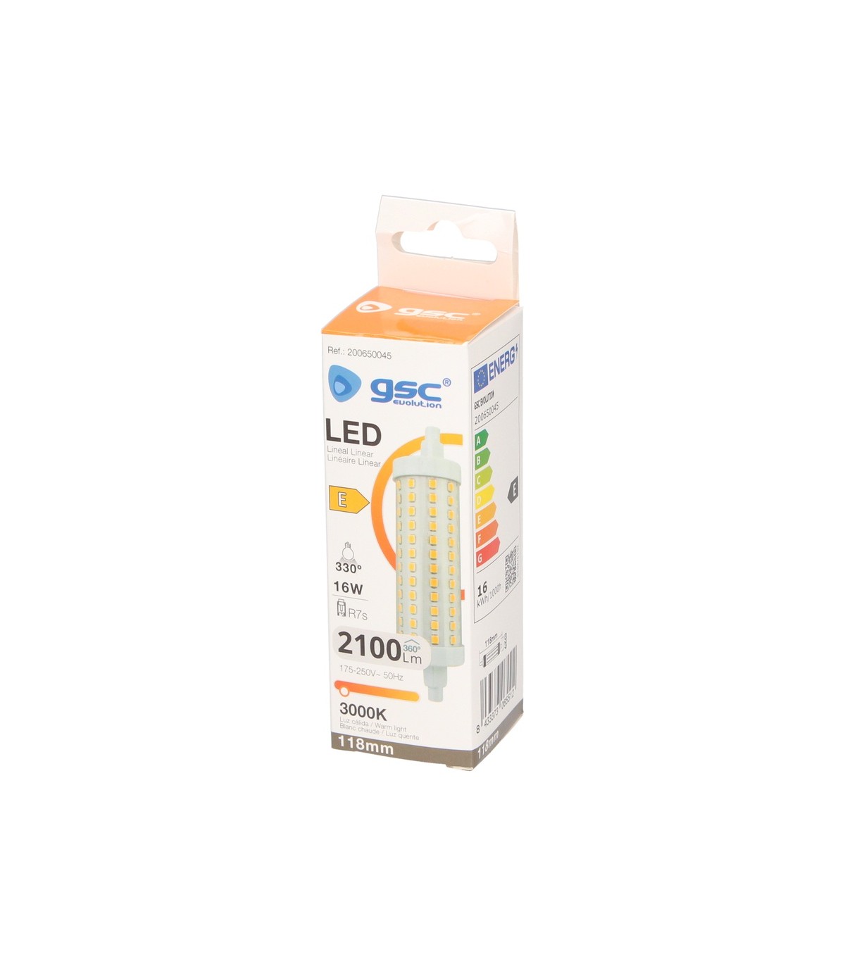 Bombilla Led R7S 16W 118mm 2.100LM IP20