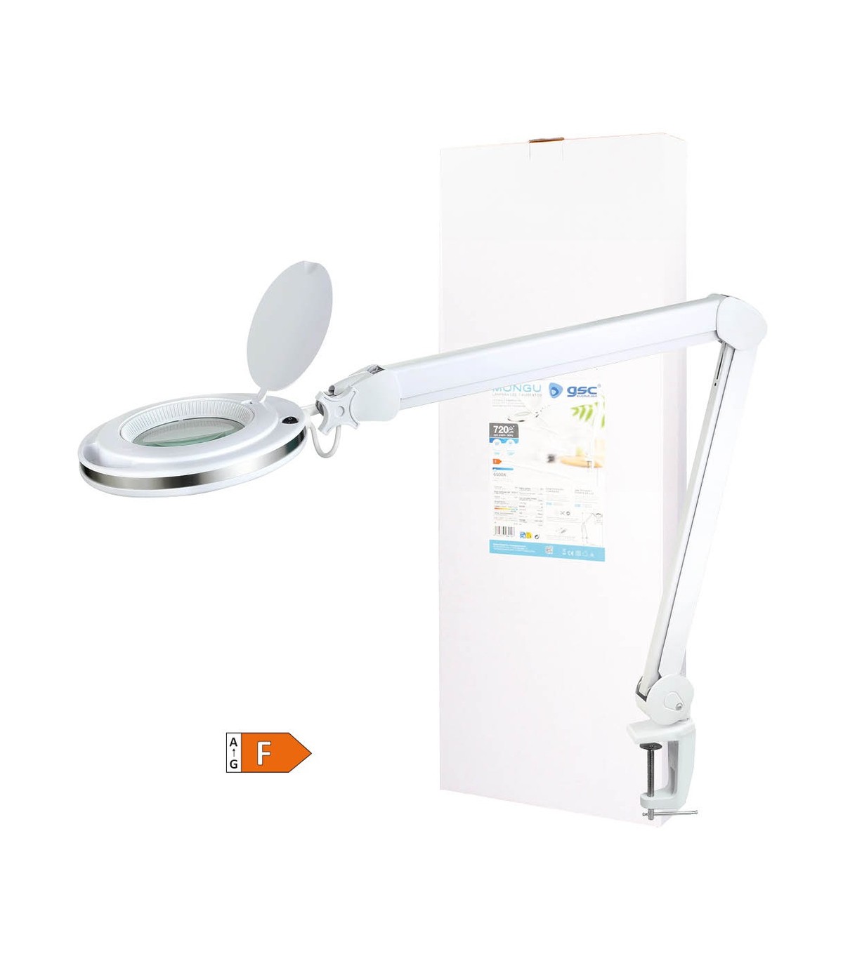 Flexo MONGU Lente 3 Aumentos 8W 650Lm Blanco
