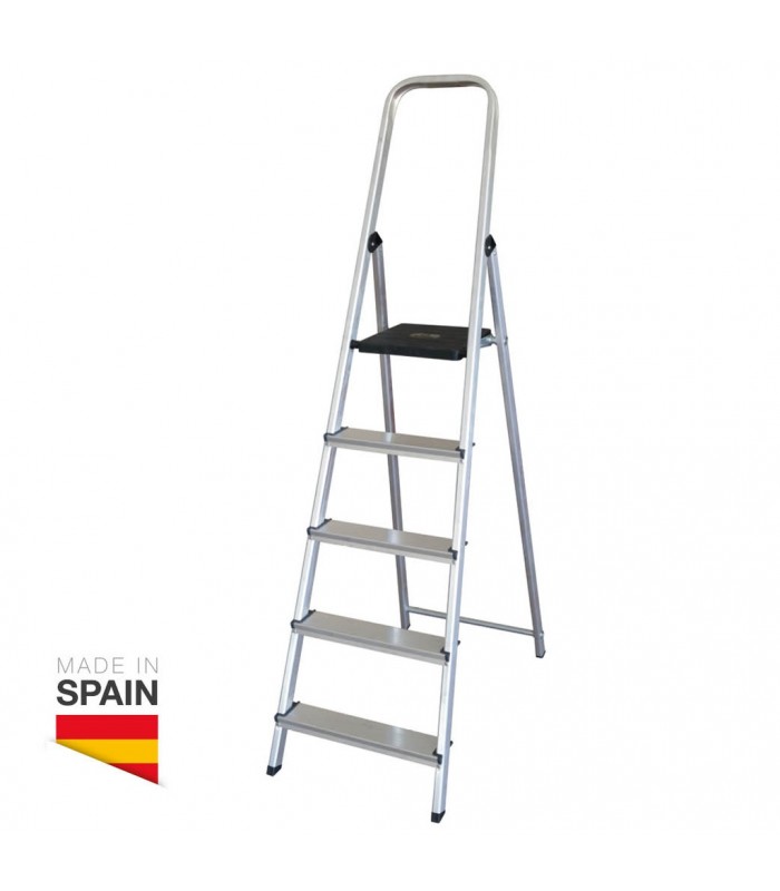 Escalera aluminio 5 peldaños Max. 150kg GSC